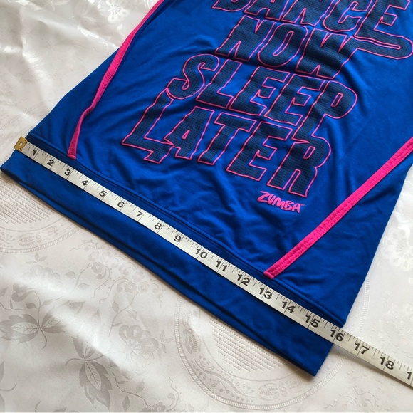 Zumba Wear Women’s Size XS Blue/Pink Logo Tank-Top Activewear Dancing Shirt - Picture 12 of 16
